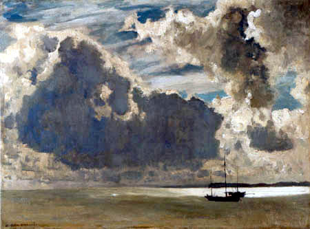 Eugen Bracht - Nubes sobre el mar